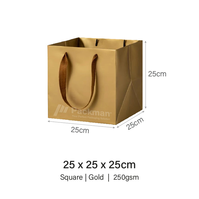 Square Gold Paper Bag 