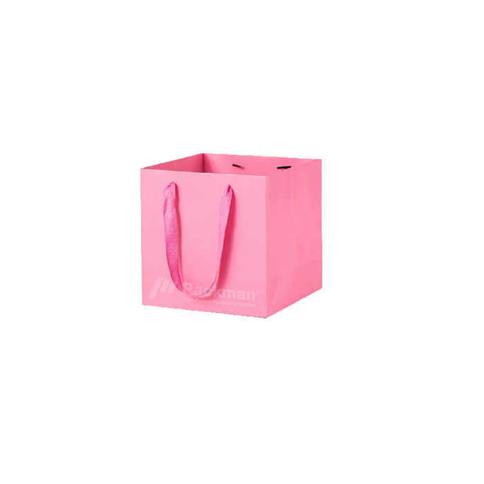 Square Pink Paper Bag 