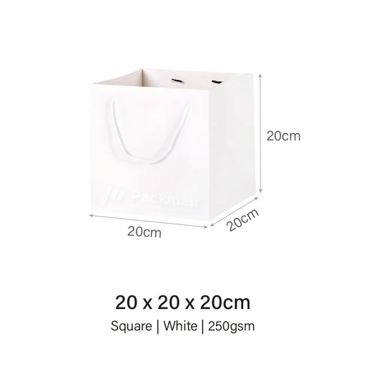 Square White Paper Bag 