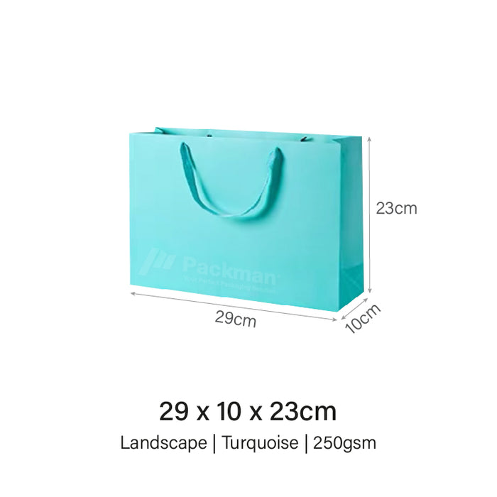 Turquoise Paper Bag