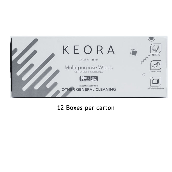 KEORA Multi-Purpose Wipes (12 Boxes)