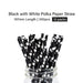 White Polka Paper Straw