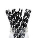 White Polka Paper Straw