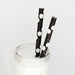 White Polka Paper Straw