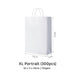 White XL Portrait Paper Bag