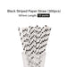 White with Black Dots Paper Straw
