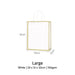 White with Gold Border Paper Bag