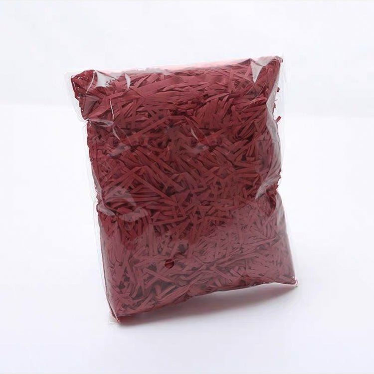 Wine Red Raffia Shredded Paper (100g)