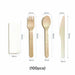 Wooden Cutlery Set With Napkins 4 In 1