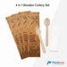 Wooden Cutlery Set With Napkins 4 In 1