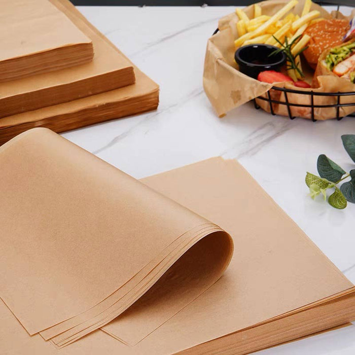 30cm Brown Square Burger Paper