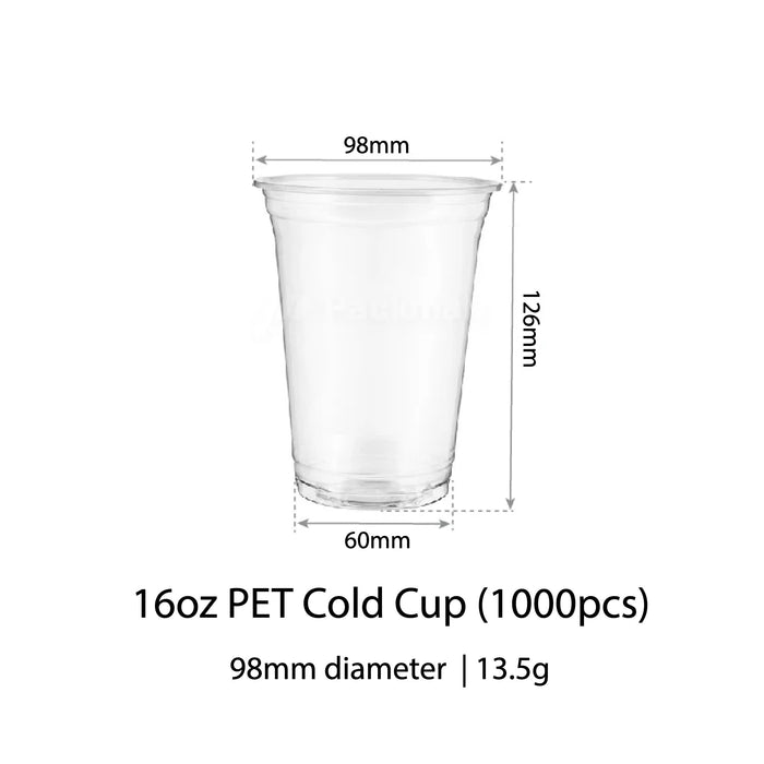 98mm PET Cold Cup 12oz (1000pcs)