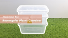Rectangular plastic container