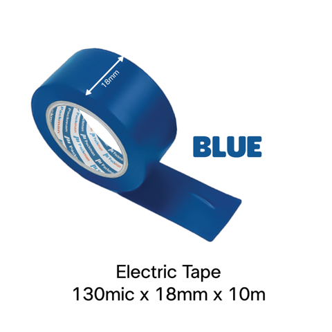 18mm x 10m BLUE Electrical Tape (6 Rolls)