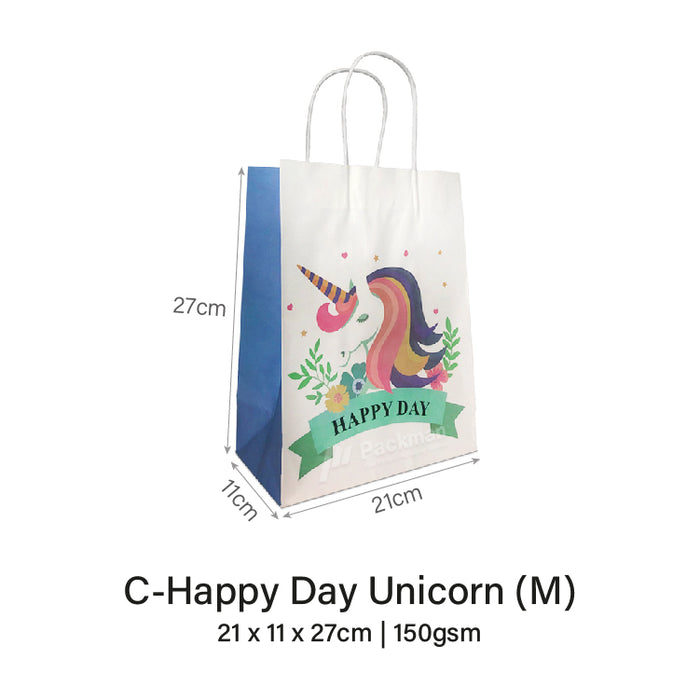 Happy Day Unicorn Birthday Bag (50pcs)
