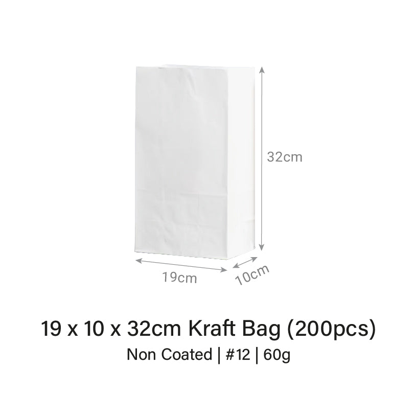 19 x 10 x 32cm Kraft Bag (200pcs)
