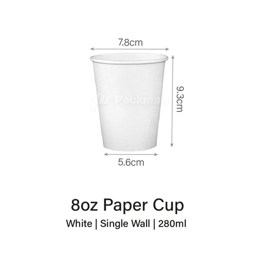 White paper cup